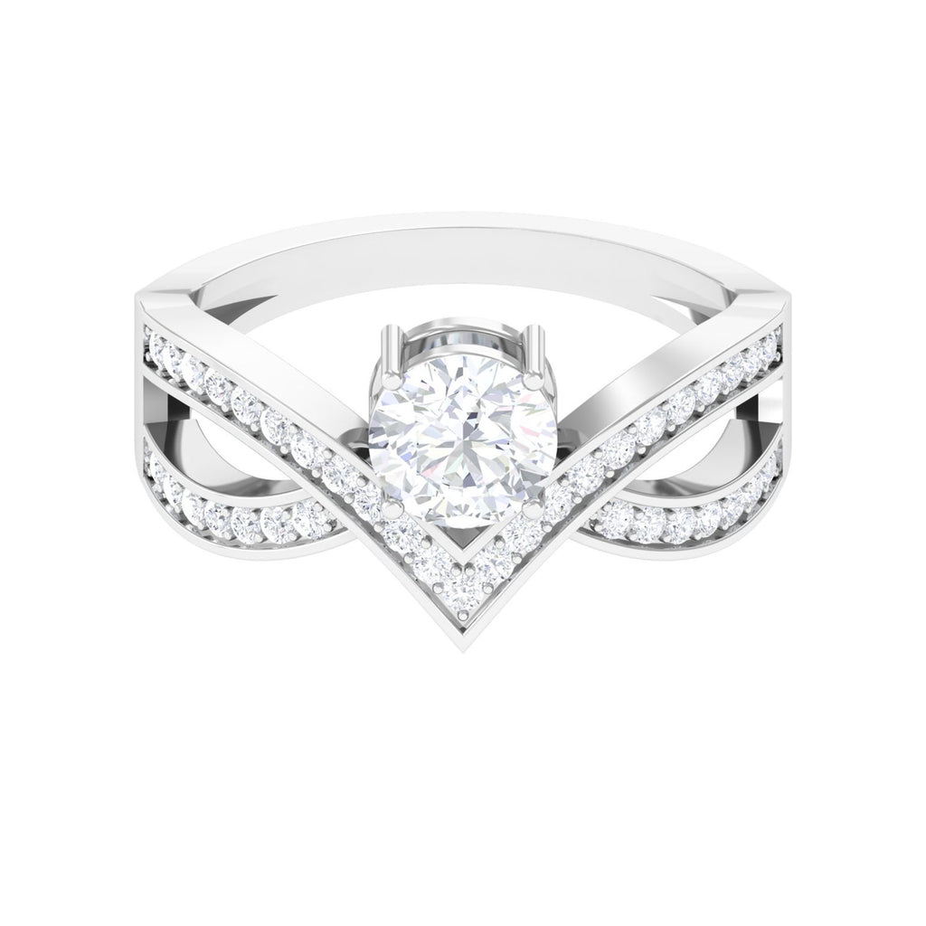 Designer Lab Grown Diamond Engagement Ring Lab Grown Diamond - ( EF-VS ) - Color and Clarity - Vibrant Grown Labs