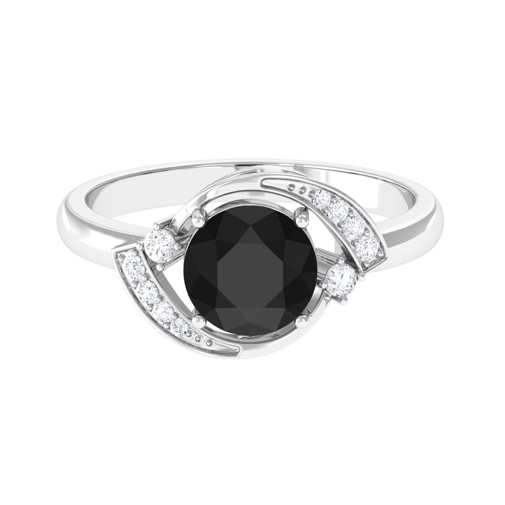Minimal Lab Created Black Diamond Promise Ring Lab Created Black Diamond - ( AAAA ) - Quality - Vibrant Grown Labs