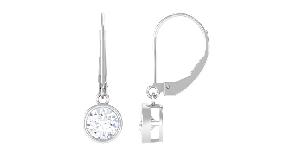Lab Grown Diamond Solitaire Drop Earrings Lab Grown Diamond - ( EF-VS ) - Color and Clarity - Vibrant Grown Labs