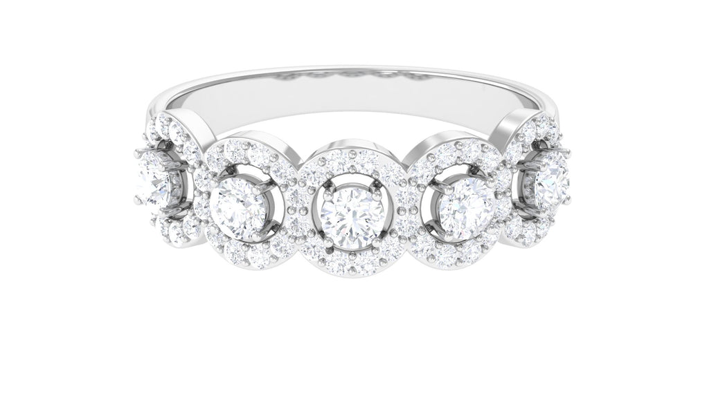Lab Grown Diamond Classic Wedding Eternity Band Ring Lab Grown Diamond - ( EF-VS ) - Color and Clarity - Vibrant Grown Labs