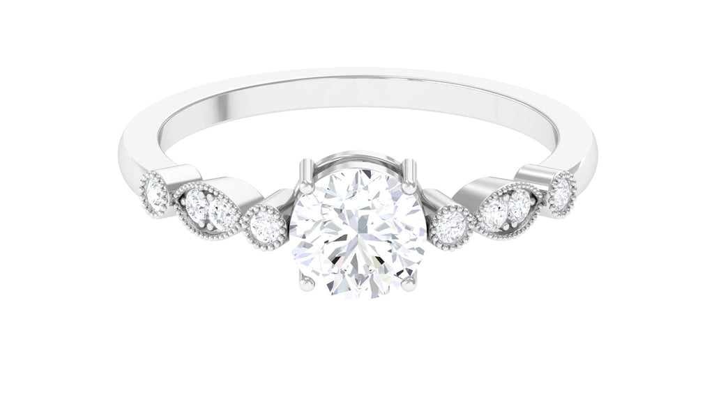 Classic Solitaire Lab Grown Diamond Engagement Ring Lab Grown Diamond - ( EF-VS ) - Color and Clarity - Vibrant Grown Labs